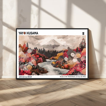 32352074-MGV-CV-36X24-Japanese Landscape Wall Art – Mount Fuji River Canvas Print, Modern Asian Inspired Nature Decor for Living Room, Bedroom, Office
