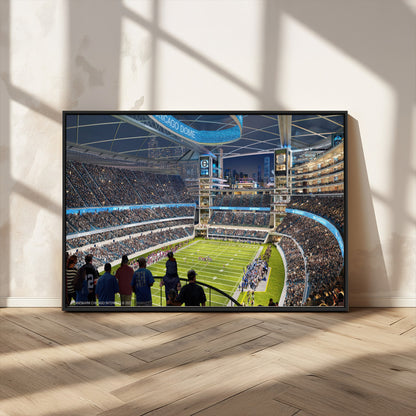 41816511-MGV-CV-36X24-Chicago Dome Stadium Wall Art – Futuristic Football Arena Canvas Print, Modern Sports Fan Decor for Man Cave, Office, Bar, or