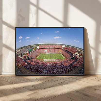 29492070-MGV-FC-36X24_Black-Stadium Wall Art – Panoramic College Football Canvas Print, Game Day Crowd and Field Scene, Sports Photography Decor for Office,