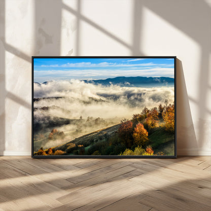 21551192-MGV-CV-36X24-Landscape Wall Art – Autumn Mountain View Canvas Print, Scenic Nature Photography Decor for Bedroom, Living Room, Office, Cabin or