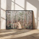 24760563-MGV-CV-36X24-Forest Wall Art – Tranquil Woodland Path Canvas Print, Scenic Nature Photography Decor for Bedroom, Living Room, Office, Cabin or
