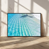 17528159-MGV-CV-36X24-Tropical Ocean Wall Art – Turquoise Water Canvas Print, Crystal Clear Beach Waves Photography Coastal Decor for Living Room,