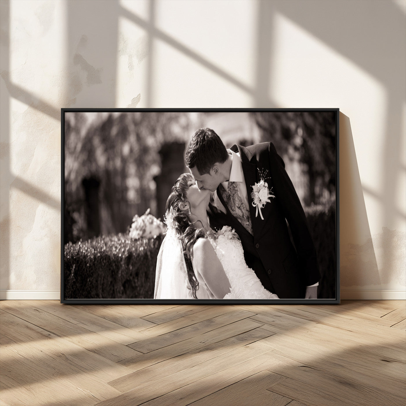 CSTM6030-MGV-FC-36X24_Black-Custom Wedding Photo Print - Custom Wall Art Picture Print, Create Your Own Photo Canvas Print