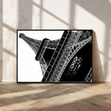 89033-MGV-CV-36X24-Eiffel Tower Wall Art – Dramatic Black and White Architectural Canvas Print, Modern Paris Decor for Office, Living Room or