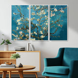 91714-MGV-CV-36X24-Almond Blossoms Wall Art – Handcrafted Van Gogh Inspired Floral Canvas Print, Beautiful Nature Decor for Living Room, Bedroom, or