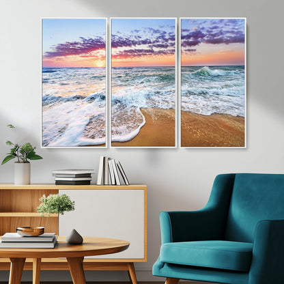 53006-MGV-CV-36X24-Ocean Beach Sunset Wall Art – Vibrant Seascape Canvas Print, Coastal Home Decor for Living Room, Bedroom, Office or Beach House
