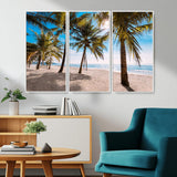 98175-MGV-CV-36X24-Tropical Palm Beach Wall Art – Relaxing Ocean Shore Canvas Print with Palm Trees, Coastal Summer Decor for Living Room, Bedroom or