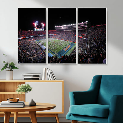 46899-MGV-CV-36X24-Ben Hill Griffin Stadium Wall Art Canvas Print, Framed Football Stadium Art Picture Print, Florida Football Stadium Perfect Sport