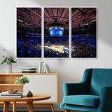 20491-MGV-FC-48X32-3P_White-Madison Square Garden Wall Art Canvas Print, Framed New York Stadium Art Picture Print, MSG Stadium Perfect Sport Room Decor