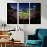 44322-MGV-FC-48X32-3P_White-Minute Maid Park Wall Art Canvas Print, Framed Houston Astros Stadium Art Picture Print, Houston Astros Field Perfect Sports Room
