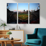 67670-MGV-CV-36X24-PNC Park Stadium Wall Art Canvas Print, Framed Pittsburgh Pirates Stadium Art Picture Print, PNC Park Field Perfect Sport Room