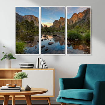 55893831-MGV-CV-36X24-Yosemite Valley Wall Art Canvas Print, Framed El Capitan Art Picture Print, Sierra Landspace Perfect Rustic Nature Decor Artwork