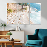 84816639-MGV-CV-36X24-Mediterranean Beach Wall Art Canvas Print, Framed Airy Coastal Art Picture Print, Summer Shore Perfect Coastal Retreat Decor