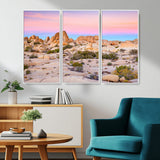 96167137-MGV-CV-36X24-Vibrant Sunset Sky Wall Art Canvas Print, Framed Joshua Tree Art Picture Print, Rugged Terrain Perfect Southwestern Boho Decor