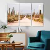 30742780-MGV-CV-36X24-Desert Cactus Wall Art Canvas Print, Framed Southwestern Art Picture Print, Bohemian Western Perfect Southwestern Boho Decor
