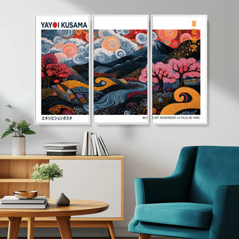 43879290-MGV-CV-36X24-Japanese Abstract Wall Art – Mount Fuji Cherry Blossom Canvas Print, Modern Asian Inspired Landscape Decor for Living Room,