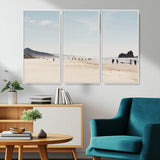 28307820-MGV-CV-36X24-Minimalist Beach Wall Art Canvas Print, Framed Coastal Serenity Art Picture Print, Soft Sand Perfect Modern Coastal Decor Artwork