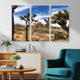 25722592-MGV-CV-36X24-Joshua Tree Desert Wall Art Canvas Print, Framed Southwestern Nature Art Picture Print, Rustic Earth Tones Perfect Southwestern