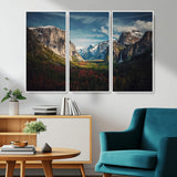 15244033-MGV-CV-36X24-Yosemite National Wall Art Canvas Print, Framed Mountain Landscape Art Picture Print, El Capitan Perfect Rustic Farmhouse Decor