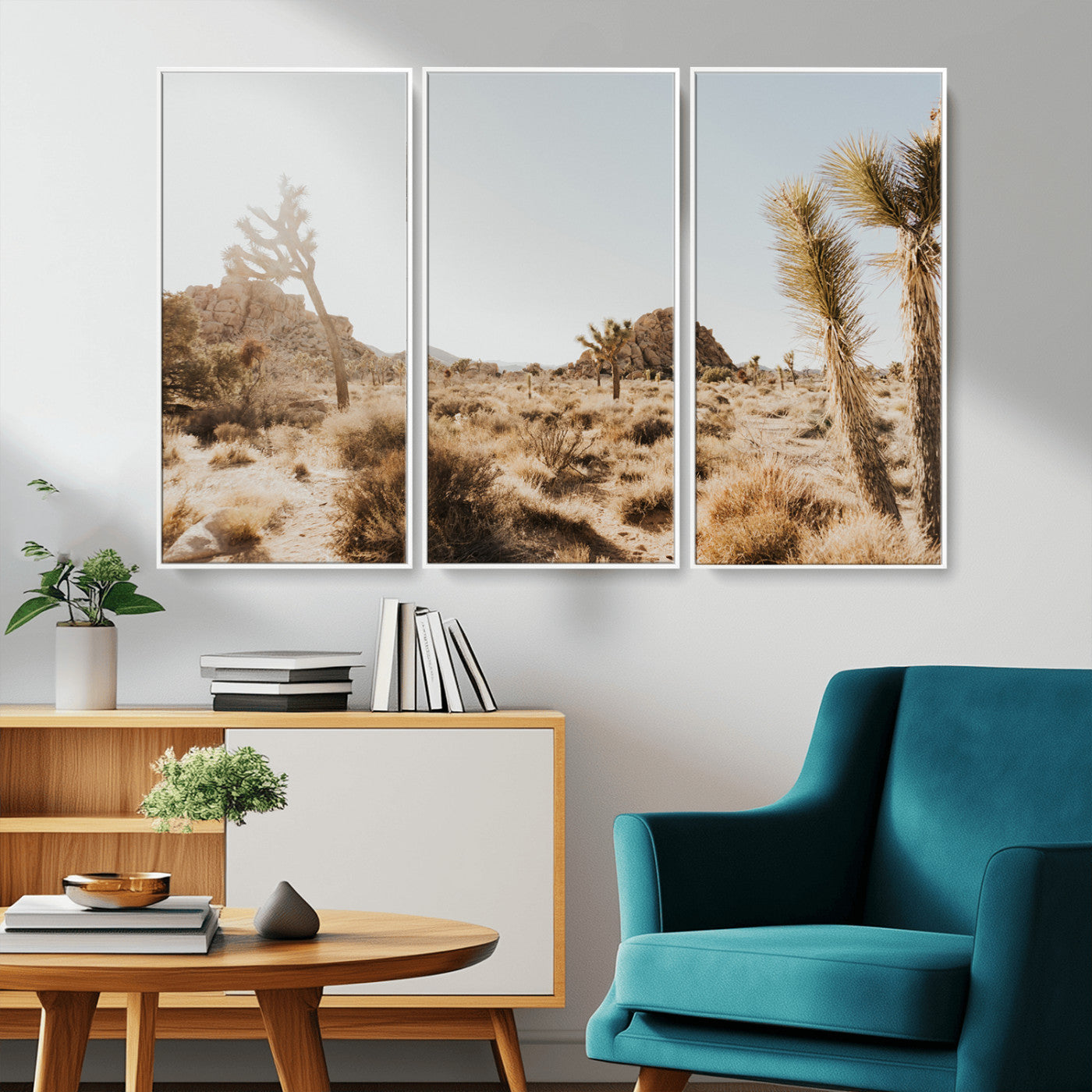 62783269-MGV-CV-36X24-Joshua Tree Wall Art – Desert Landscape Photography Canvas Print, Southwest Nature Artwork Rustic Home Decor for Living Room,