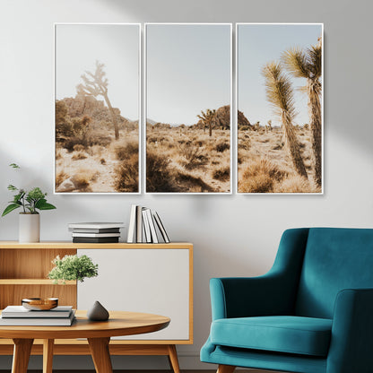 62783269-MGV-CV-36X24-Joshua Tree Wall Art – Desert Landscape Photography Canvas Print, Southwest Nature Artwork Rustic Home Decor for Living Room,