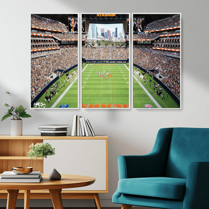 76935553-MGV-CV-36X24-Football Stadium Wall Art – Panoramic Game Day Canvas Print, Sports Decor for Man Cave, Office, Bar, or Living Room