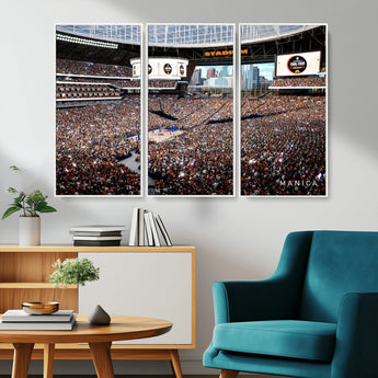 38616413-MGV-CV-36X24-Chicago Dome Stadium Wall Art – Futuristic Basketball Final Four Arena Canvas Print, Modern Sports Fan Decor for Man Cave or