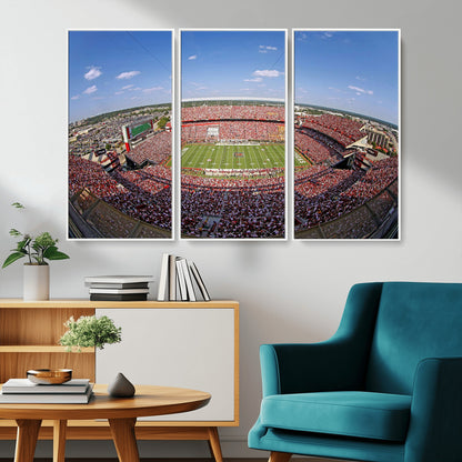 29492070-MGV-CV-36X24-Stadium Wall Art – Panoramic College Football Canvas Print, Game Day Crowd and Field Scene, Sports Photography Decor for Office,