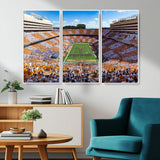 77097951-MGV-CV-36X24-Neyland Stadium Wall Art – Panoramic Tennessee Volunteers Checkerboard Crowd Canvas Print, Football Game Day Decor for Office, Man