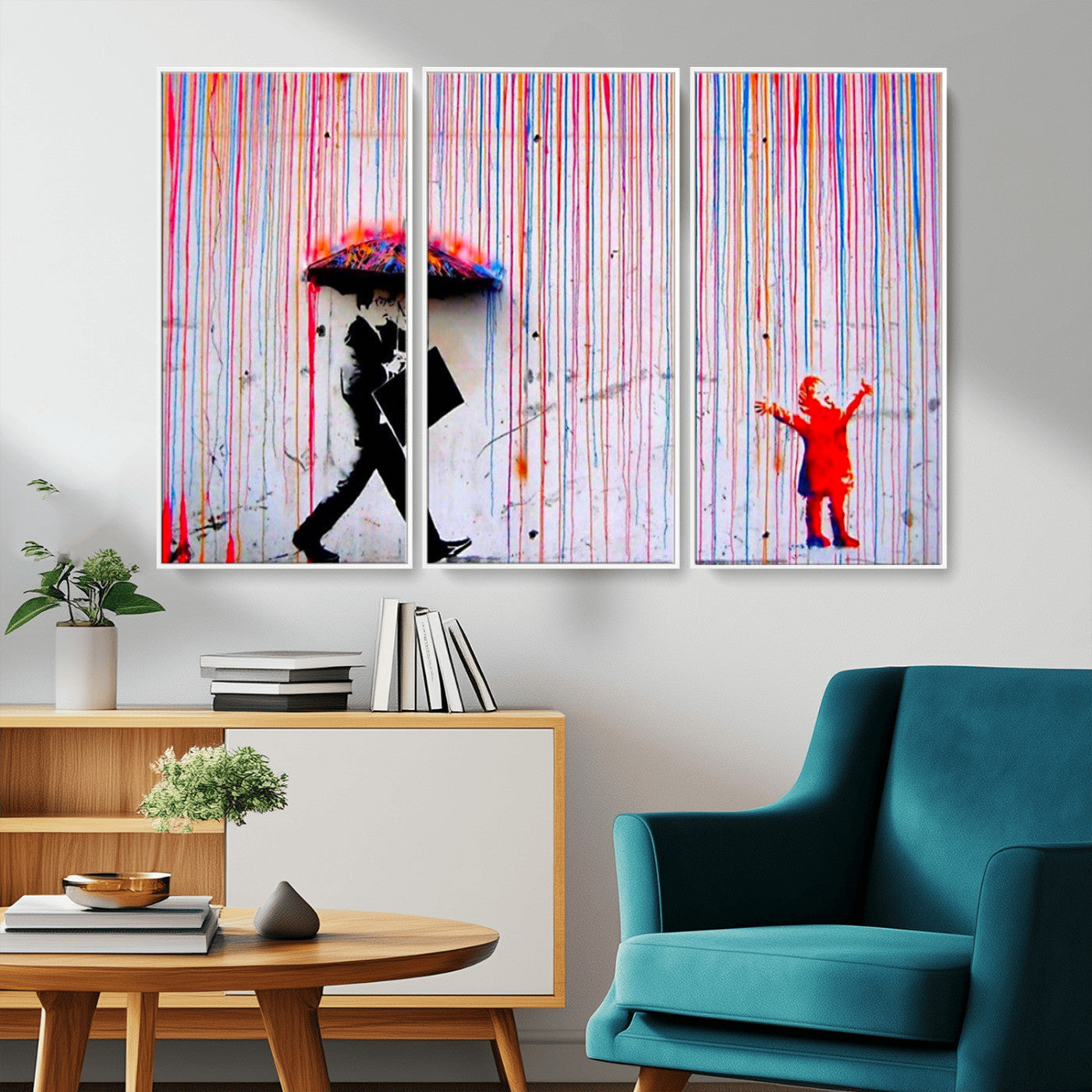 69505-MGV-CV-36X24-Graffiti Girl Wall Art Canvas Print, Framed Urban Contrast Art Picture Print, Vibrant Graffiti Perfect Urban Pop Decor Artwork