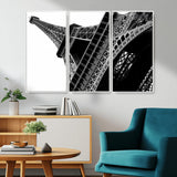 89033-MGV-CV-36X24-Eiffel Tower Wall Art – Dramatic Black and White Architectural Canvas Print, Modern Paris Decor for Office, Living Room or
