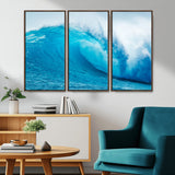 13117-MGV-CV-36X24-Ocean Wave Wall Art – Dynamic Blue Surf Canvas Print, Coastal Beach Decor for Living Room, Bathroom, Office, or Beach House