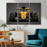 62882-MGV-FC-48X32-3P_Walnut-Renault F1 Racing Car Print - High-Performance Formula 1 Motorsport Wall Art, Perfect Gift for Racing Fans and Car Enthusiasts