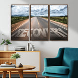 50743-MGV-CV-36X24-Healing Road Wall Art – Motivational Highway Canvas Print, Inspirational Journey Decor for Office, Gym or Living Room
