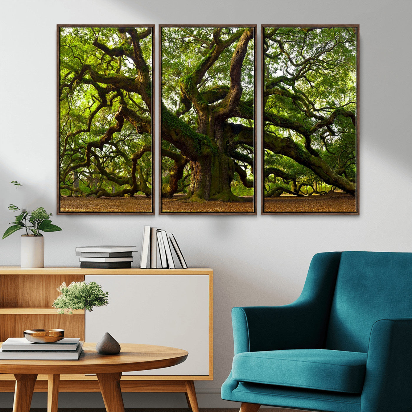 29407-MGV-CV-36X24-Ancient Oak Tree Wall Art – Majestic Nature Canvas Print, Large Tree Photography Decor for Living Room