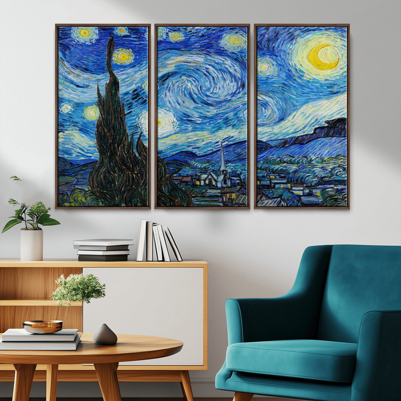 39177-MGV-CV-36X24-Starry Night Wall Art – Vincent van Gogh Famous Painting Canvas Print, Timeless Starry Sky Decor for Living Room, Bedroom or