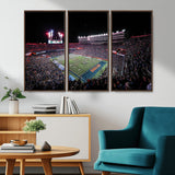 46899-MGV-CV-36X24-Ben Hill Griffin Stadium Wall Art Canvas Print, Framed Football Stadium Art Picture Print, Florida Football Stadium Perfect Sport