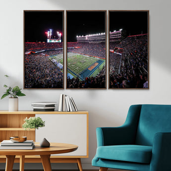 46899-MGV-CV-36X24-Ben Hill Griffin Stadium Wall Art Canvas Print, Framed Football Stadium Art Picture Print, Florida Football Stadium Perfect Sport