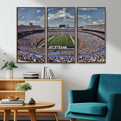 76491-MGV-CV-36X24-Buffalo Bills Stadium Wall Art Canvas Print, Framed Bills Stadium Art Picture Print, Highmark Stadium Perfect Sport Room Decor