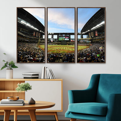92672-MGV-CV-36X24-Chase Field Stadium Wall Art Canvas Print, Framed Arizona Stadium Art Picture Print, Chase Stadium Perfect Sports Room Decor