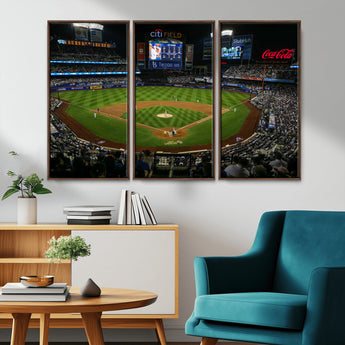 83979-MGV-CV-36X24-RingCentral Coliseum Wall Art Canvas Print, Framed Oakland A's Stadium Art Picture Print, RingCentral Coliseum Field Perfect Sport