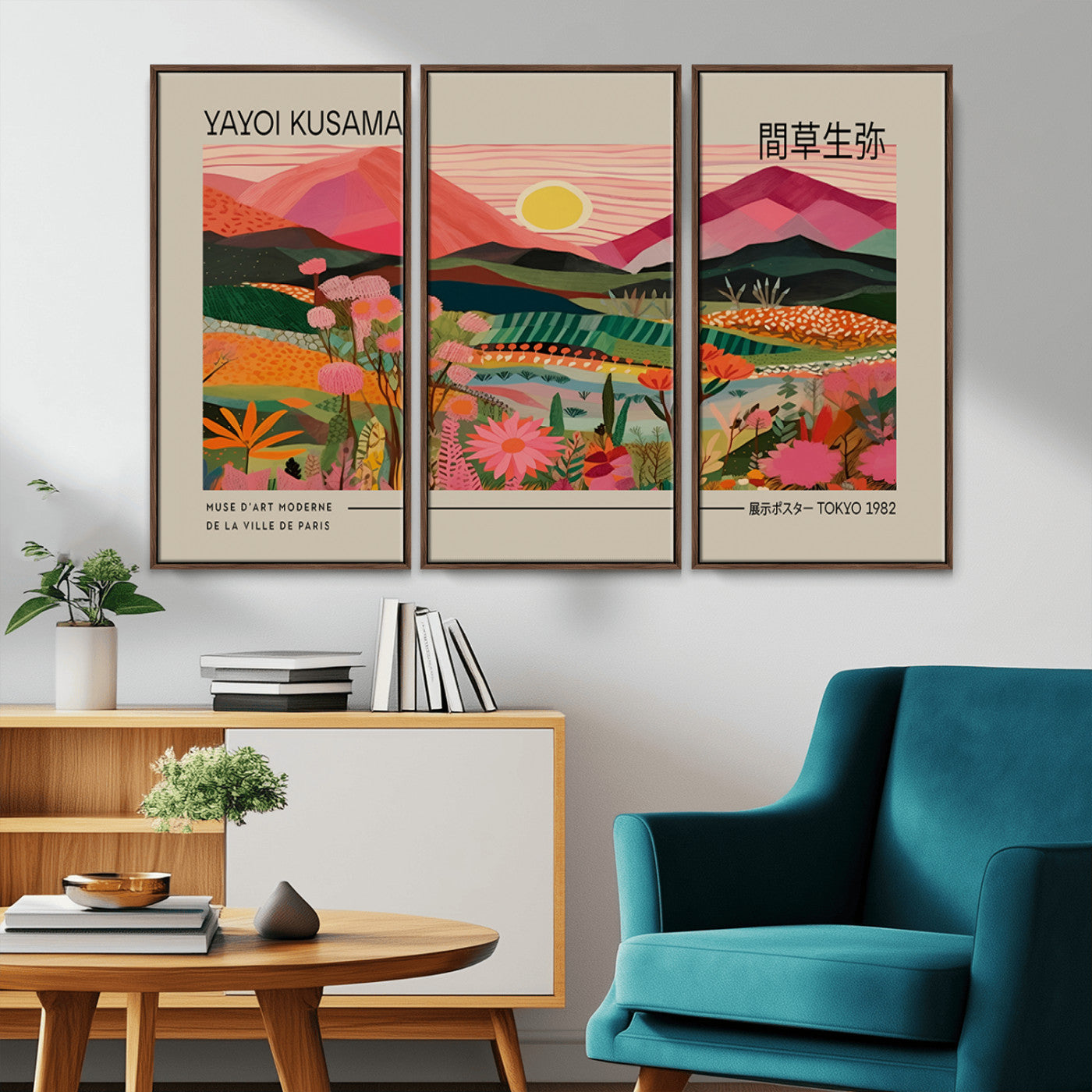 18304-MGV-CV-36X24-Sunset Mountain Landscape Wall Art – Panoramic Abstract Nature Canvas Print, Vibrant Wall Decor for Living Room, Bedroom, Office,