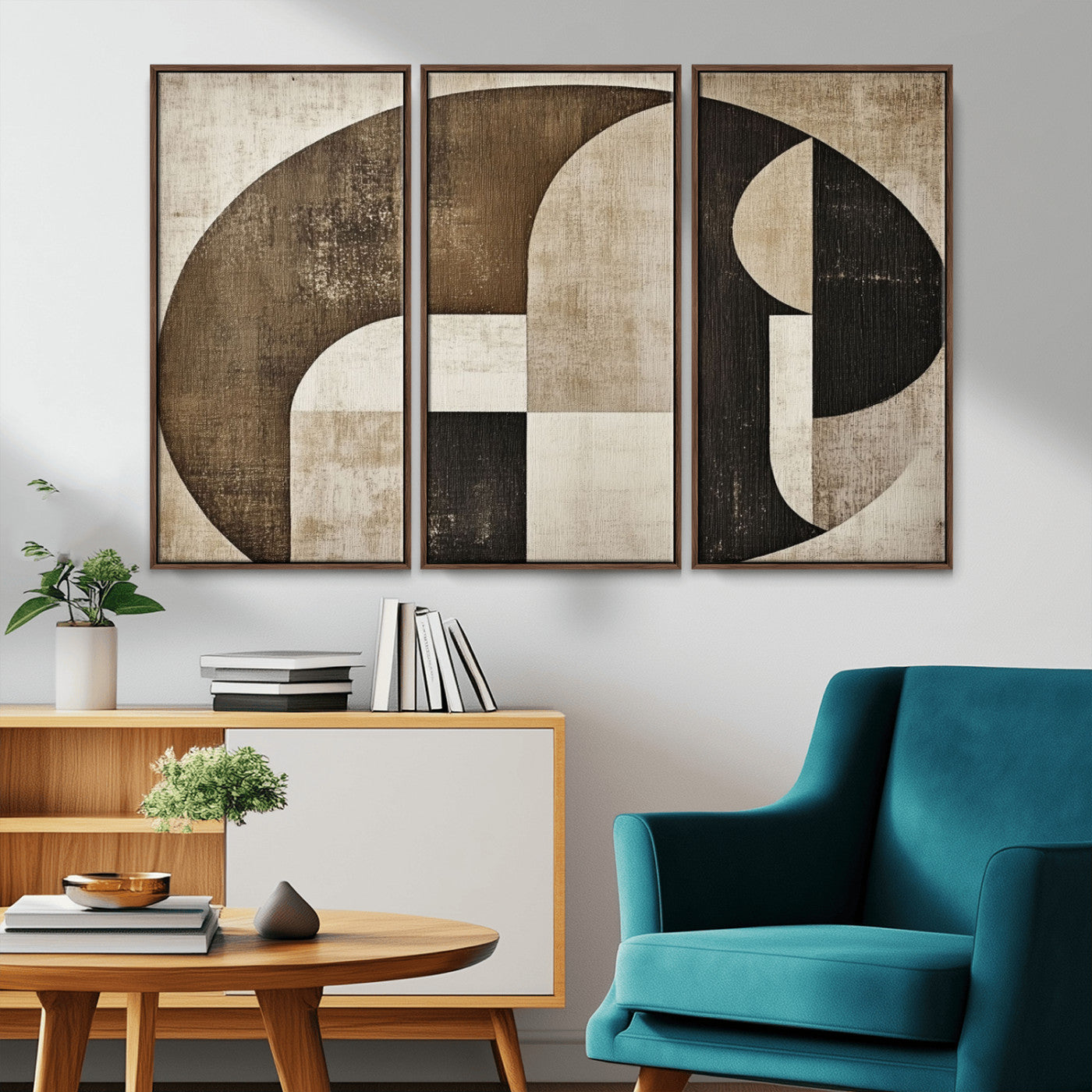 44796-MGV-CV-36X24-Wabi Sabi Wall Art Canvas Print, Framed Geometric Minimalist Art Picture Print, Modern Abstract Perfect Modern Abstract Decor