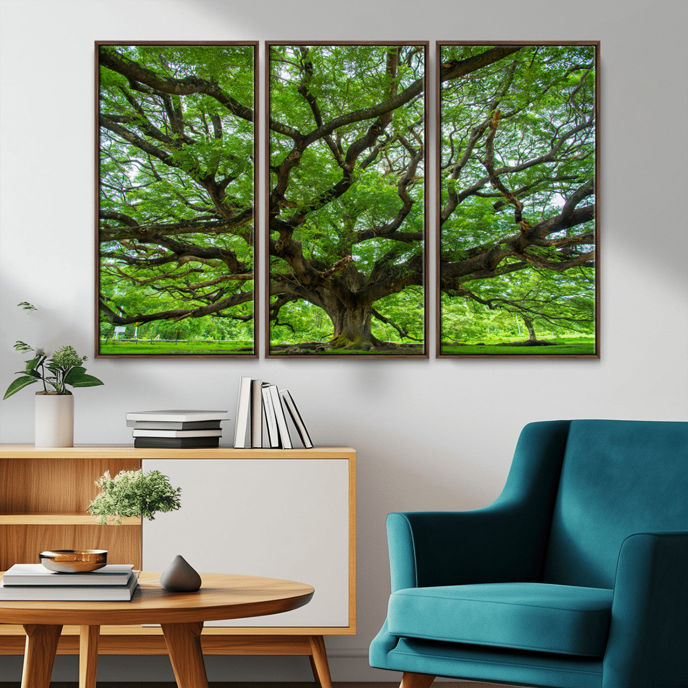 49375306-MGV-CV-36X24-Ancient Tree Wall Art Canvas Print, Framed Sprawling Branches Art Picture Print, Gnarling Tree Perfect Earthy Natural Decor