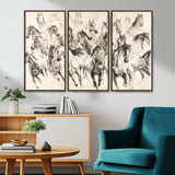 19433417-MGV-CV-36X24-Running Horses Wall Art Canvas Print, Framed Horse Sketch Art Picture Print, Galloping Herd Perfect Monochrome Western Decor