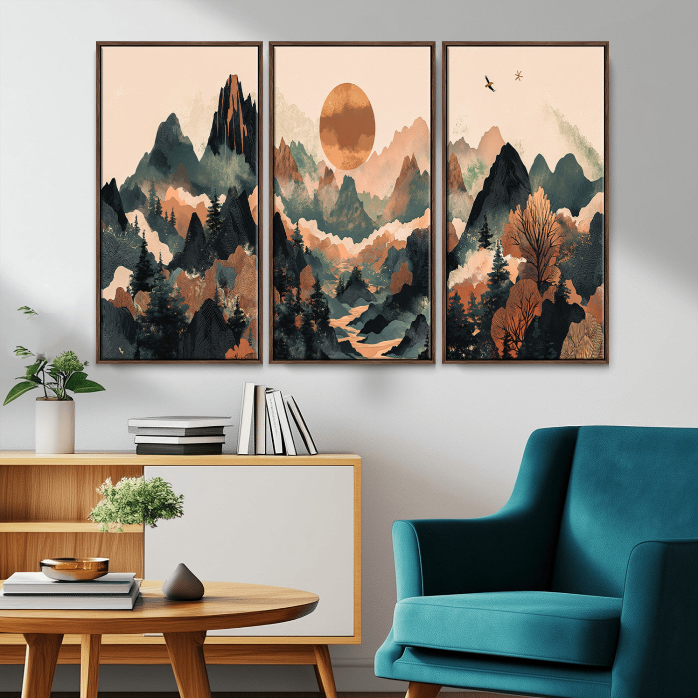 46509506-MGV-CV-36X24-Mountain Wall Art – Sunset Canvas Print, Nature Inspired Artwork, Scenic Wall Decor for Living Room, Bedroom, Office