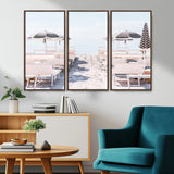 67623952-MGV-CV-36X24-Minimalist Beach Wall Art Canvas Print, Framed Pastel Sand Art Picture Print, Beach Aesthetic Perfect Coastal Minimalist Decor