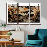 96372548-MGV-CV-36X24-Japanese Landscape Wall Art Print – Mt. Fuji Poster with Bonsai Tree & River, Ukiyo-e Inspired Modern Japanese Artwork, Autumn