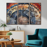 38987581-MGV-CV-36X24-Tree Ring Art Wall Art Canvas Print, Framed Rustic Wall Decor Art Picture Print, Nature Grain Print Perfect Modern Rustic Decor