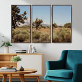 16114018-MGV-CV-36X24-Joshua Tree Wall Art Canvas Print, Framed Desert Landscape Art Picture Print, Mountain Horizon Perfect Southwestern Boho Decor